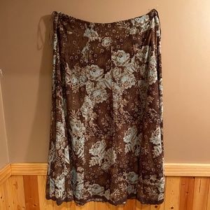 ANNE KLEIN  woman’s skirt size 2X , brown and teal